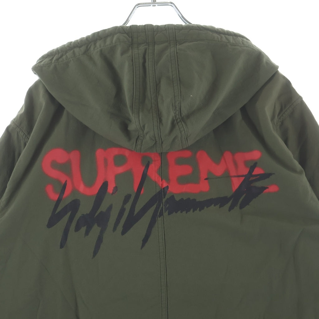 SUPREME(シュプリーム) 20AW ×Yohji Yamamoto Parka プリントロゴ ミリタリーコート パーカー カーキ