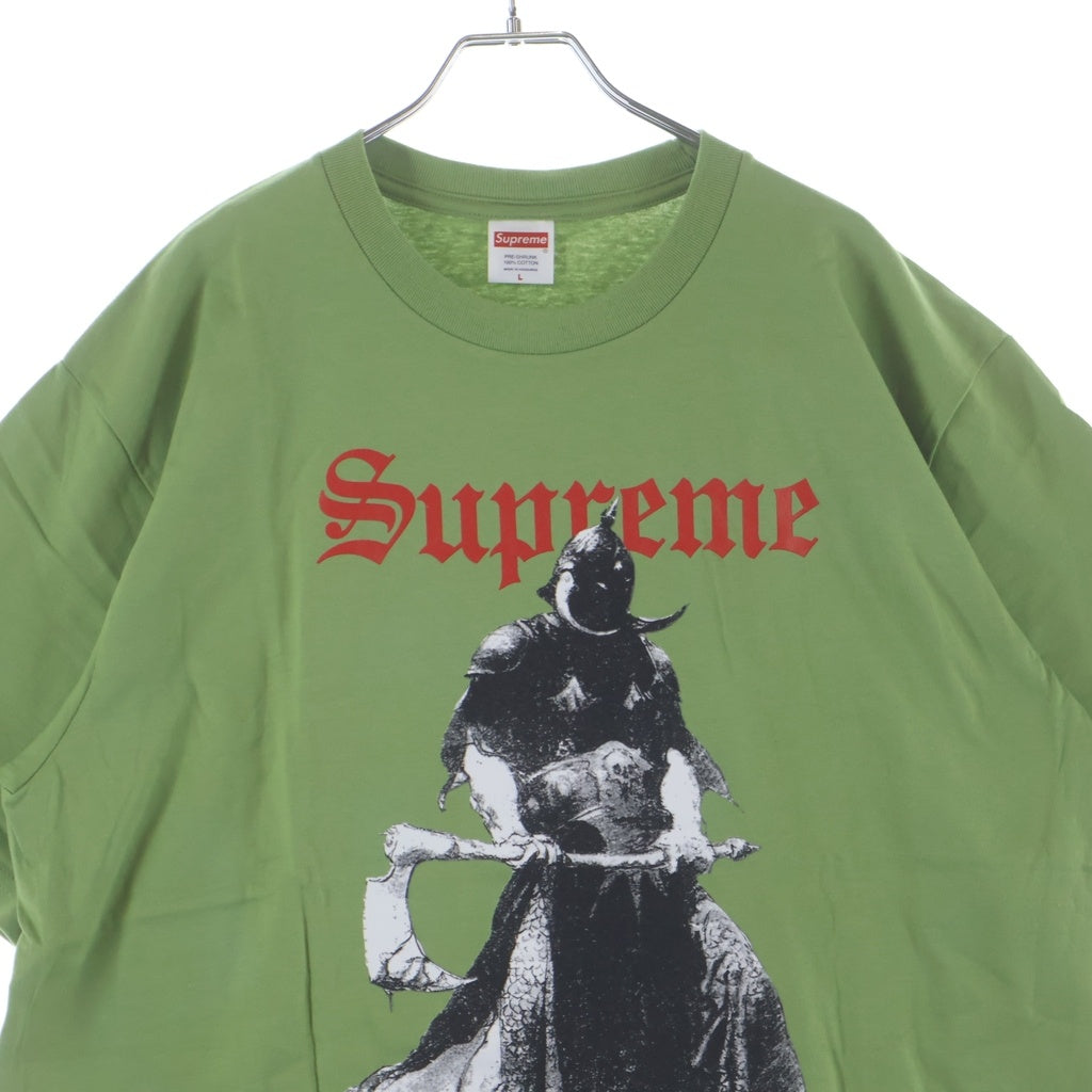 SUPREME(シュプリーム) 24AW Frank Frazetta Destruction Tee フランクフラゼッタ プリントロゴ 半袖Tシャツ カットソー カーキ