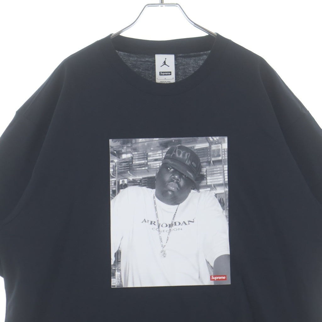 SUPREME(シュプリーム) 24AW ×JORDAN Biggie S/S Top ジョーダンビギー プリントロゴ 半袖Tシャツ カットソー ブラック