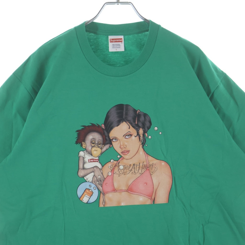 SUPREME(シュプリーム) 25AW Angel Tee エンジェル プリントロゴ 半袖Tシャツ カットソー グリーン