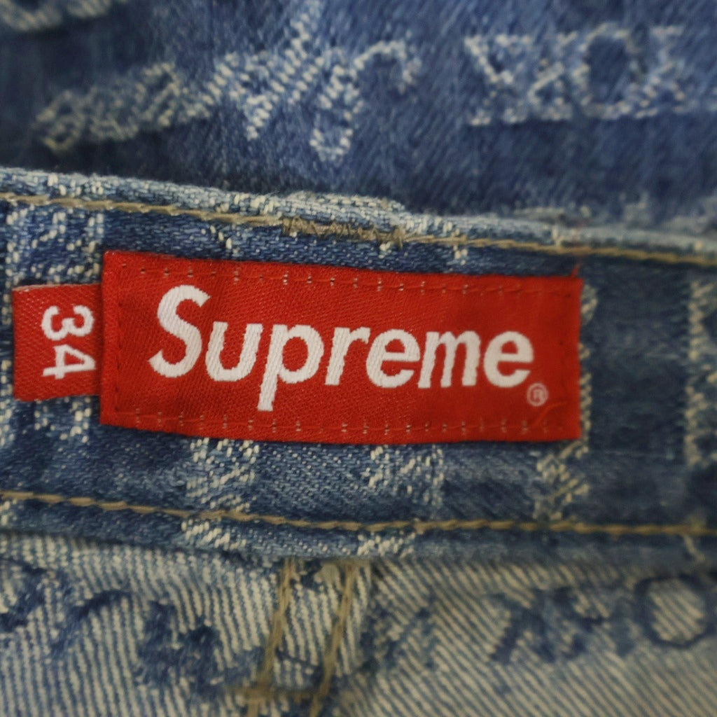 SUPREME(シュプリーム) 22SS Multi Type Jacquard Regular Jean マルチタイプ ジャガードロゴ レギュラージーンズ デニムパンツ インディゴ