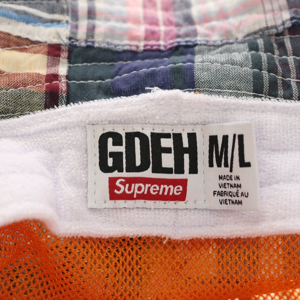 SUPREME(シュプリーム) 25SS ×GOODENOUGH Patchwork Crusher グッドイナフ チェック柄 パッチワーク クラッシャー バケットハット マルチカラー