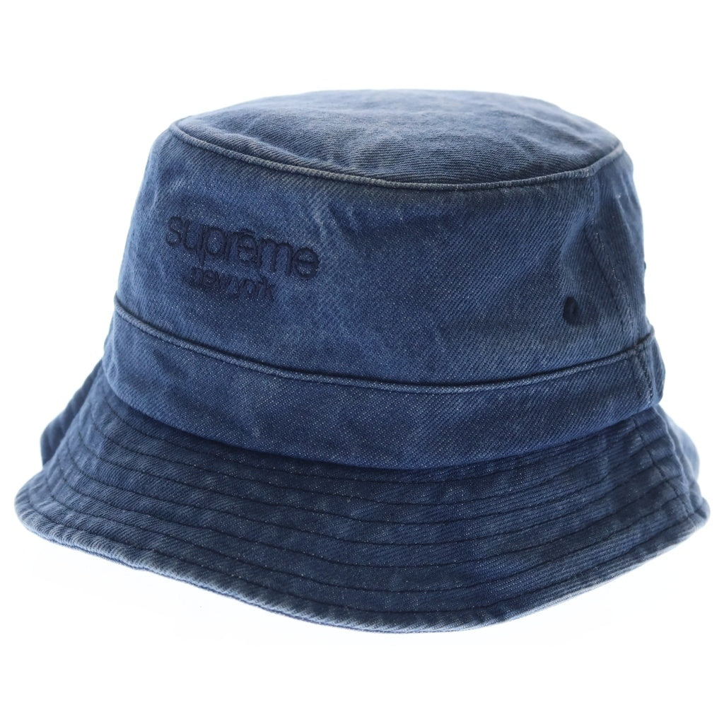 SUPREME(シュプリーム) 24AW Classic Logo Crusher クラシックロゴ クラッシャー デニムバケットハット インディゴ