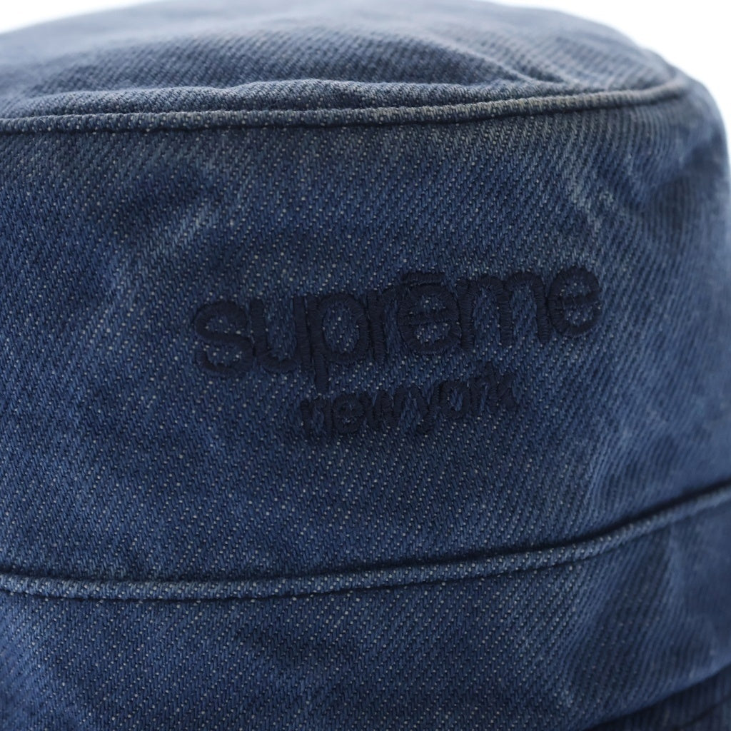 SUPREME(シュプリーム) 24AW Classic Logo Crusher クラシックロゴ クラッシャー デニムバケットハット インディゴ