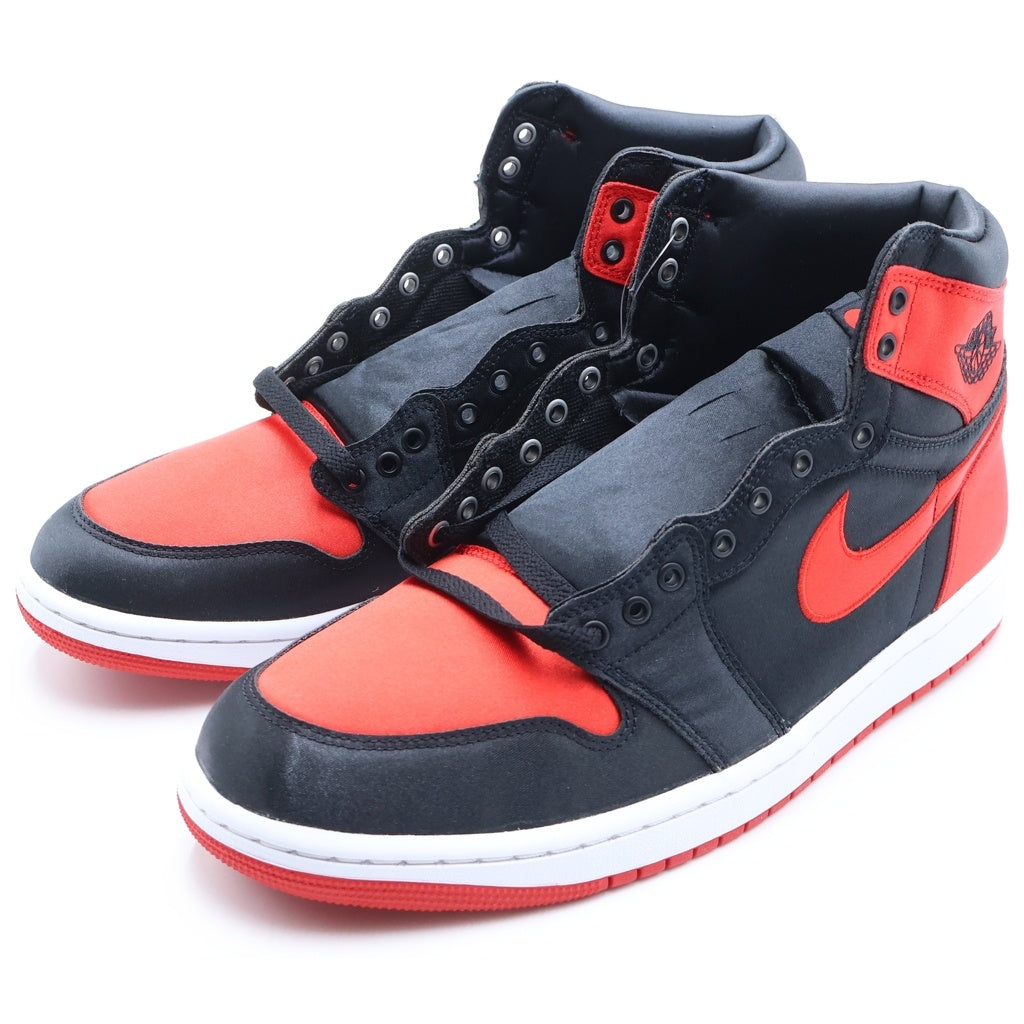 NIKE(ナイキ) WMNS AIR JORDAN 1 HIGH OG SATIN BRED FD4810-061 ウィメンズ エアジョーダン1 サテンブレッド ハイカットスニーカー ブラック/レッド US W12/29cm