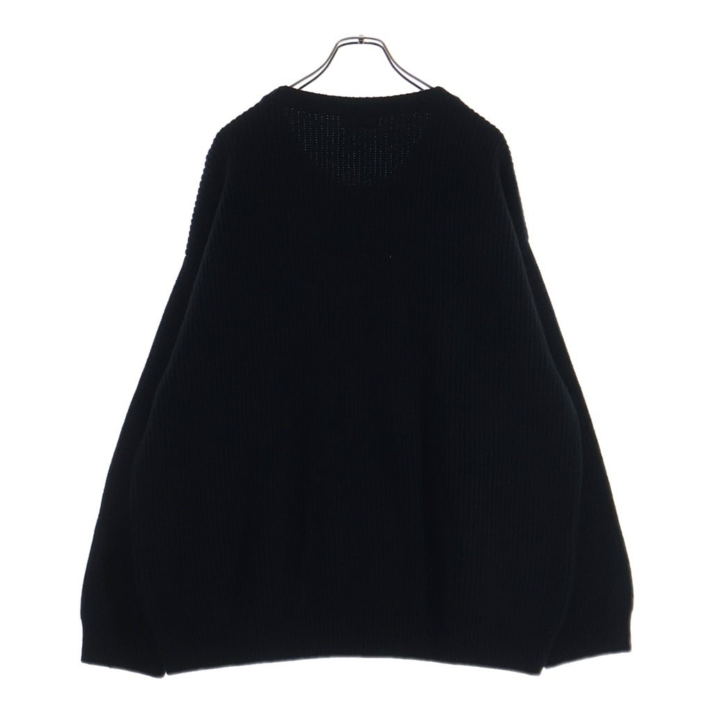 CELINE(セリーヌ) 21AW Embroidery Over Size Sweater エンブロイダリーロゴ オーバーサイズニットセーター ブラック 2A19R423P