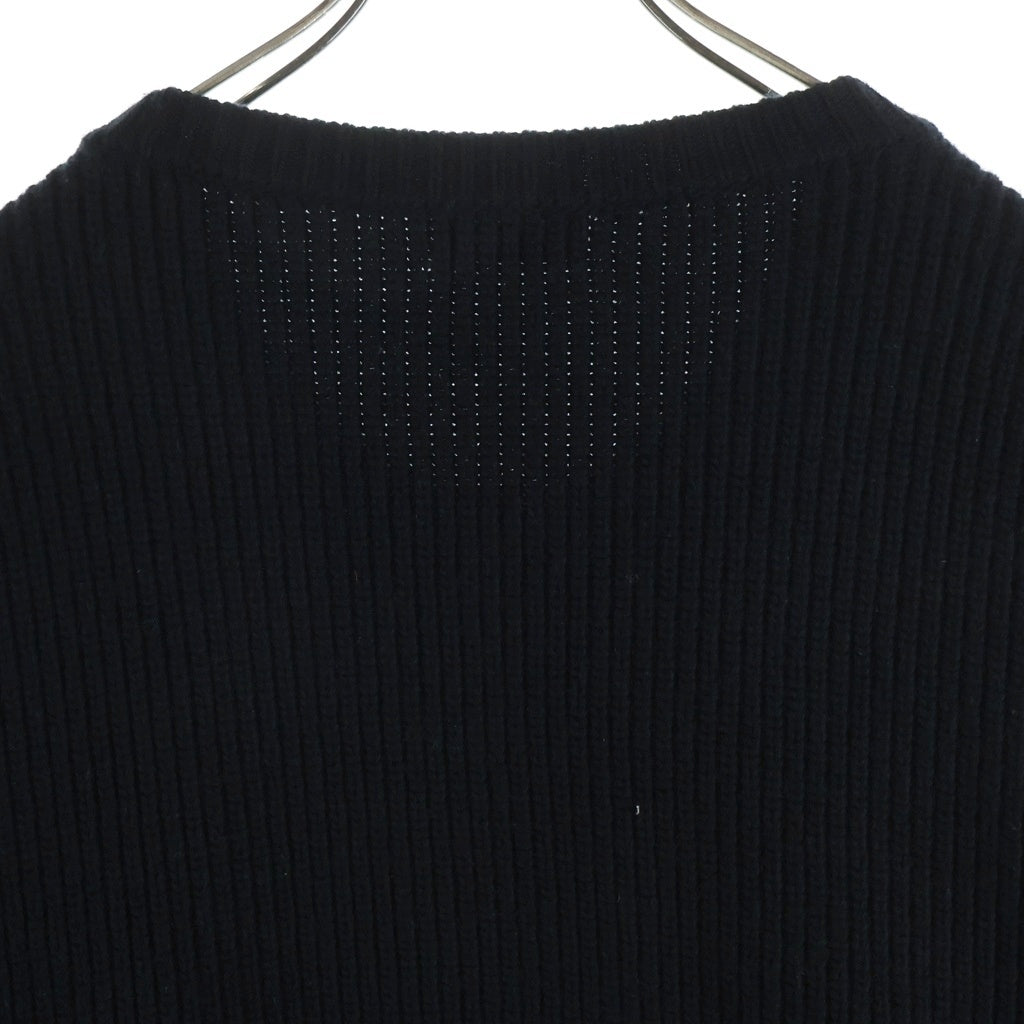 CELINE(セリーヌ) 21AW Embroidery Over Size Sweater エンブロイダリーロゴ オーバーサイズニットセーター ブラック 2A19R423P