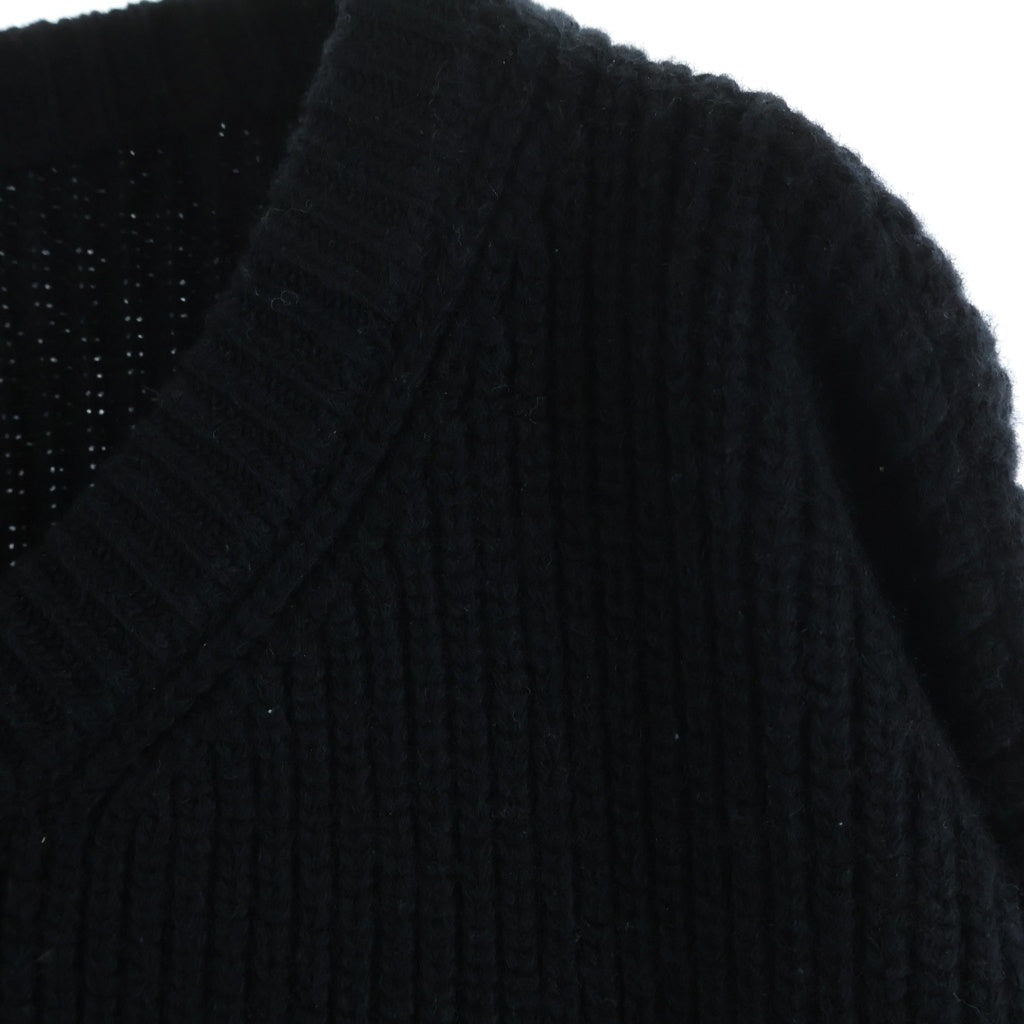 CELINE(セリーヌ) 21AW Embroidery Over Size Sweater エンブロイダリーロゴ オーバーサイズニットセーター ブラック 2A19R423P