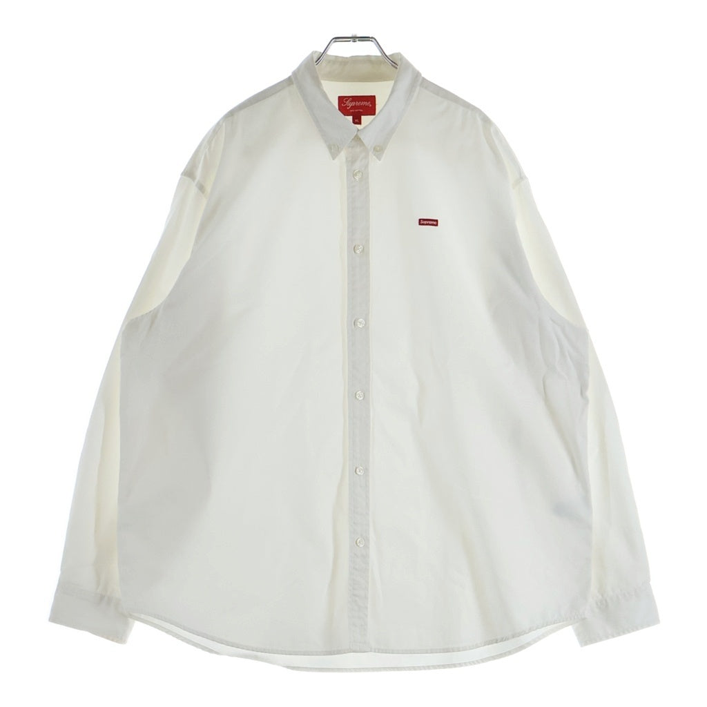 SUPREME(シュプリーム) 22SS Small Box Shirt スモールボックスロゴ 長袖シャツ ホワイト