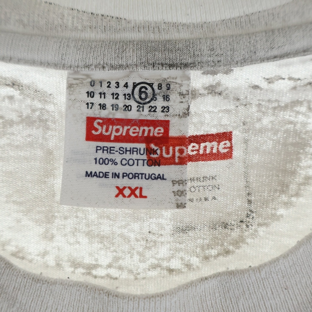 SUPREME(シュプリーム) 24SS ×MM6 Maison Margiela Box Logo Tee ×エムエムシックス ボックスロゴ プリントデザイン半袖Tシャツ カットソー ホワイト