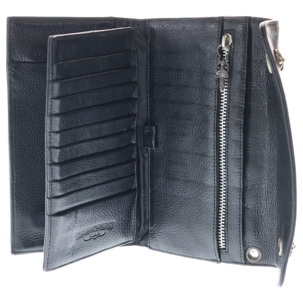 CHROME HEARTS(クロムハーツ) WAVE ウェーブ レザーウォレット 財布 ブラック BCA375