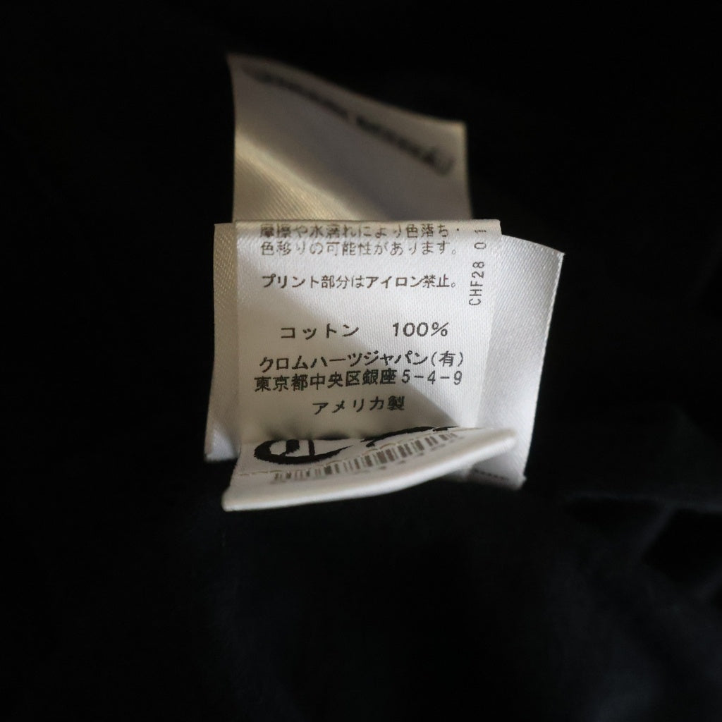 CHROME HEARTS(クロムハーツ) NECK LOGO SS ネックロゴ プリント 半袖Tシャツ カットソー ブラック/パープル