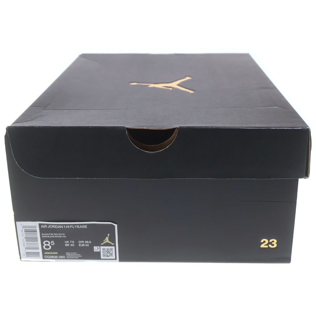 NIKE(ナイキ) AIR JORDAN 1 HI FLYEASE CQ3835-060 エアジョーダン1 フライイーズ ハイカットスニーカー ブラック/レッド US8.5/26.5cm