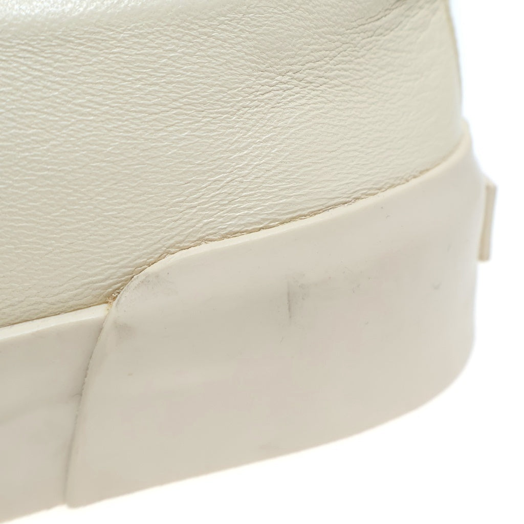 JIL SANDER(ジルサンダー) レザープラットフォームスニーカー スリッポン ホワイト