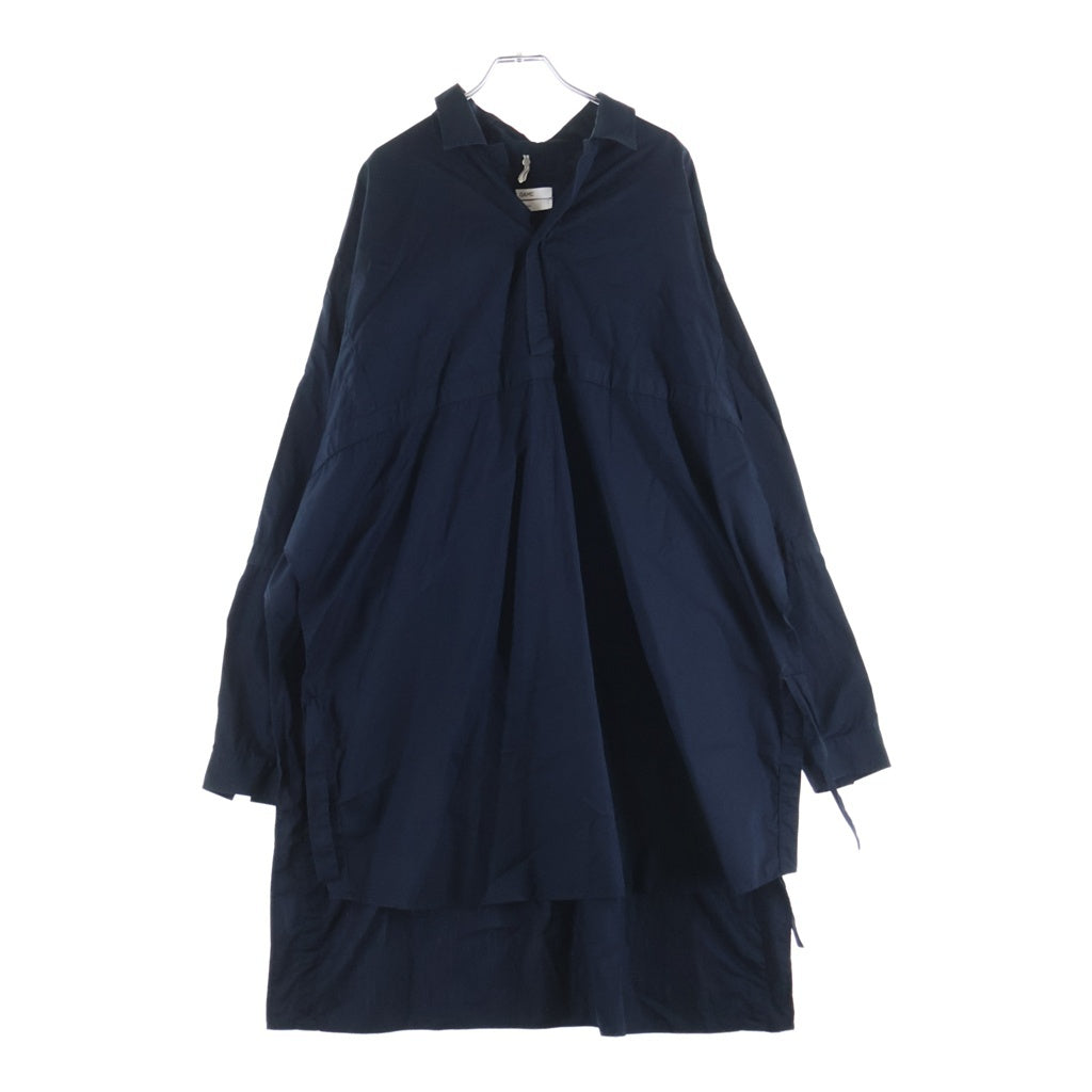 OAMC(オーエーエムシー) Shade Overshirt In Bianco フリンジデザイン オーバーサイズ長袖シャツ ネイビー I023508