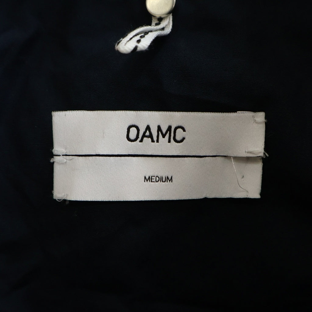 OAMC(オーエーエムシー) Shade Overshirt In Bianco フリンジデザイン オーバーサイズ長袖シャツ ネイビー I023508