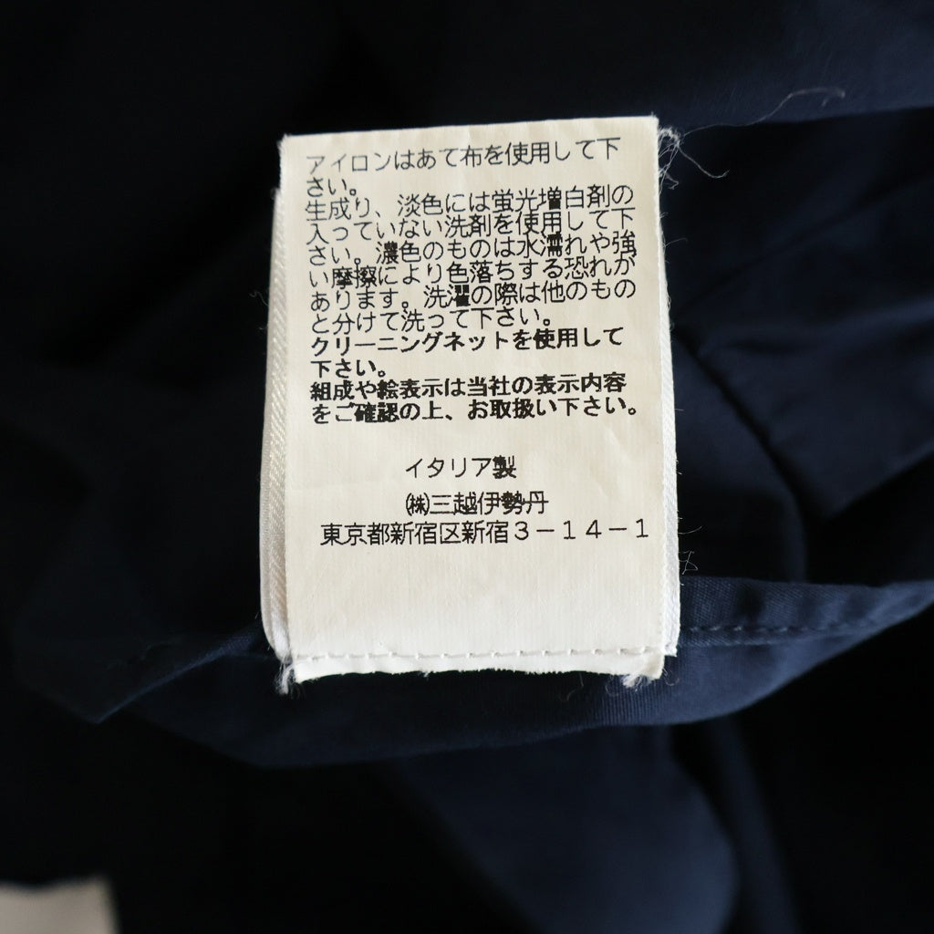 OAMC(オーエーエムシー) Shade Overshirt In Bianco フリンジデザイン オーバーサイズ長袖シャツ ネイビー I023508