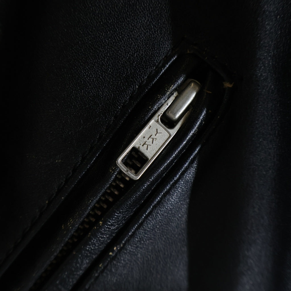 A.P.C(アーペーセー) バイカラー レザー ダブルライダースジャケット ブラック/ホワイト