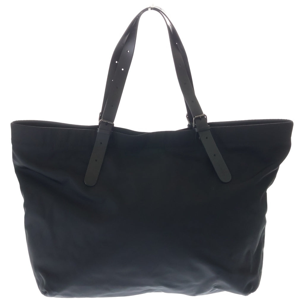 JIL SANDER(ジルサンダー) ナイロン/レザー トートバッグ ハンドバッグ 無地 ブラック