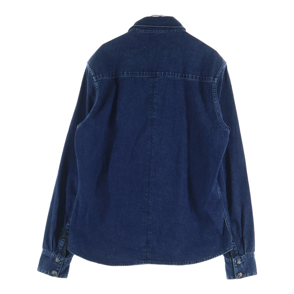 CHROME HEARTS(クロムハーツ) LOOSEENDS LS ルーズエンド 袖クロスパッチ クロスボールボタン デニム長袖シャツ インディゴ