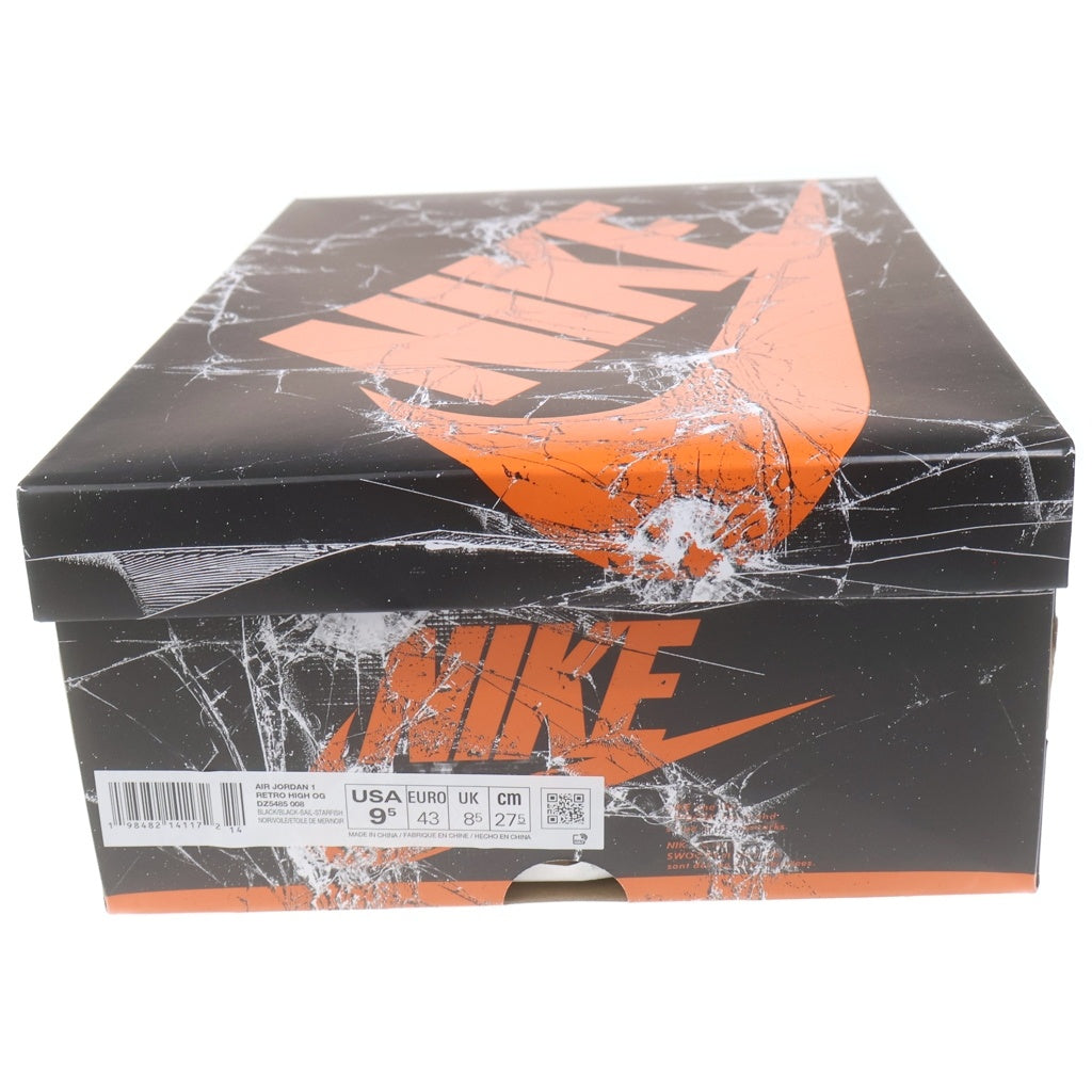 NIKE(ナイキ) AIR JORDAN 1 RETRO HIGH OG SHATTERED BACKBOARD エアジョーダン1 レトロ シャッタードバックボード ハイカットスニーカー US9.5/27.5cm DZ5485-008