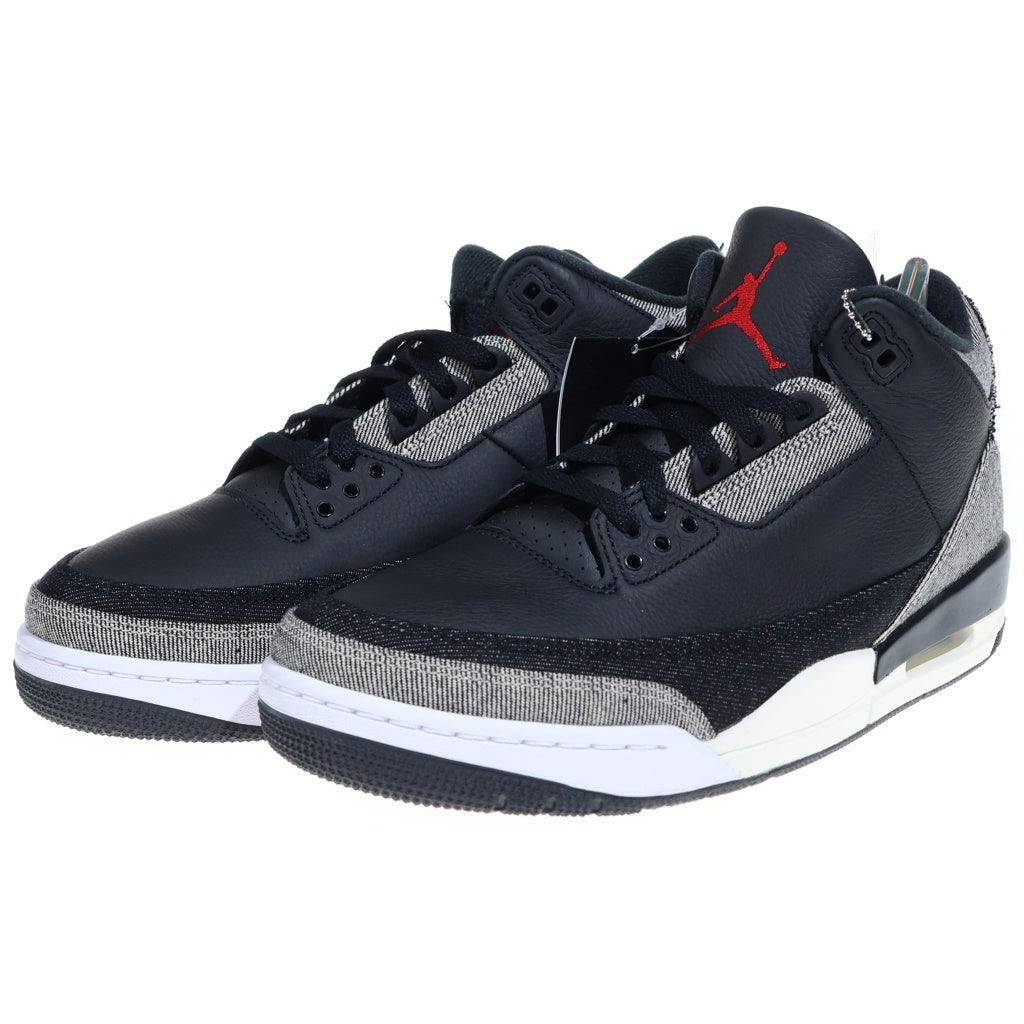 NIKE(ナイキ) ×Levi's AIR JORDAN 3 RETRO SP IR0914-400 リーバイス エアジョーダン3 レトロ ローカットスニーカー ブラック/グレー US10/28cm