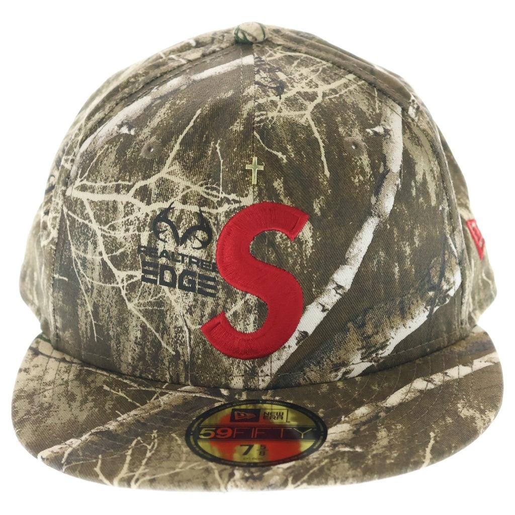 SUPREME(シュプリーム) 24SS ×New Era Gold Cross S Logo ニューエラ リアルツリーカモ柄 ゴールドクロス エスロゴ刺繍 キャップ 帽子 マルチカラー