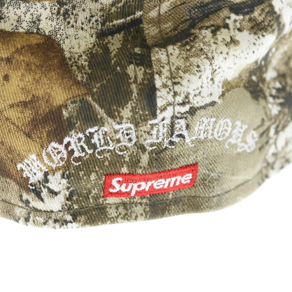 SUPREME(シュプリーム) 24SS ×New Era Gold Cross S Logo ニューエラ リアルツリーカモ柄 ゴールドクロス エスロゴ刺繍 キャップ 帽子 マルチカラー