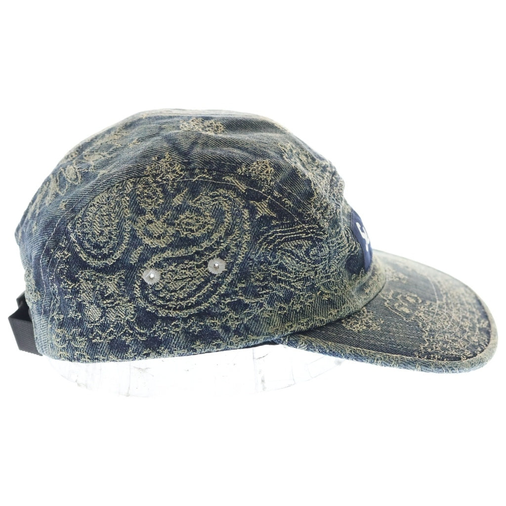 SUPREME(シュプリーム) 25SS Bandana Jacquard Denim Camp Cap バンダナ柄 ジャガードロゴ デニムキャンプキャップ 帽子 インディゴ