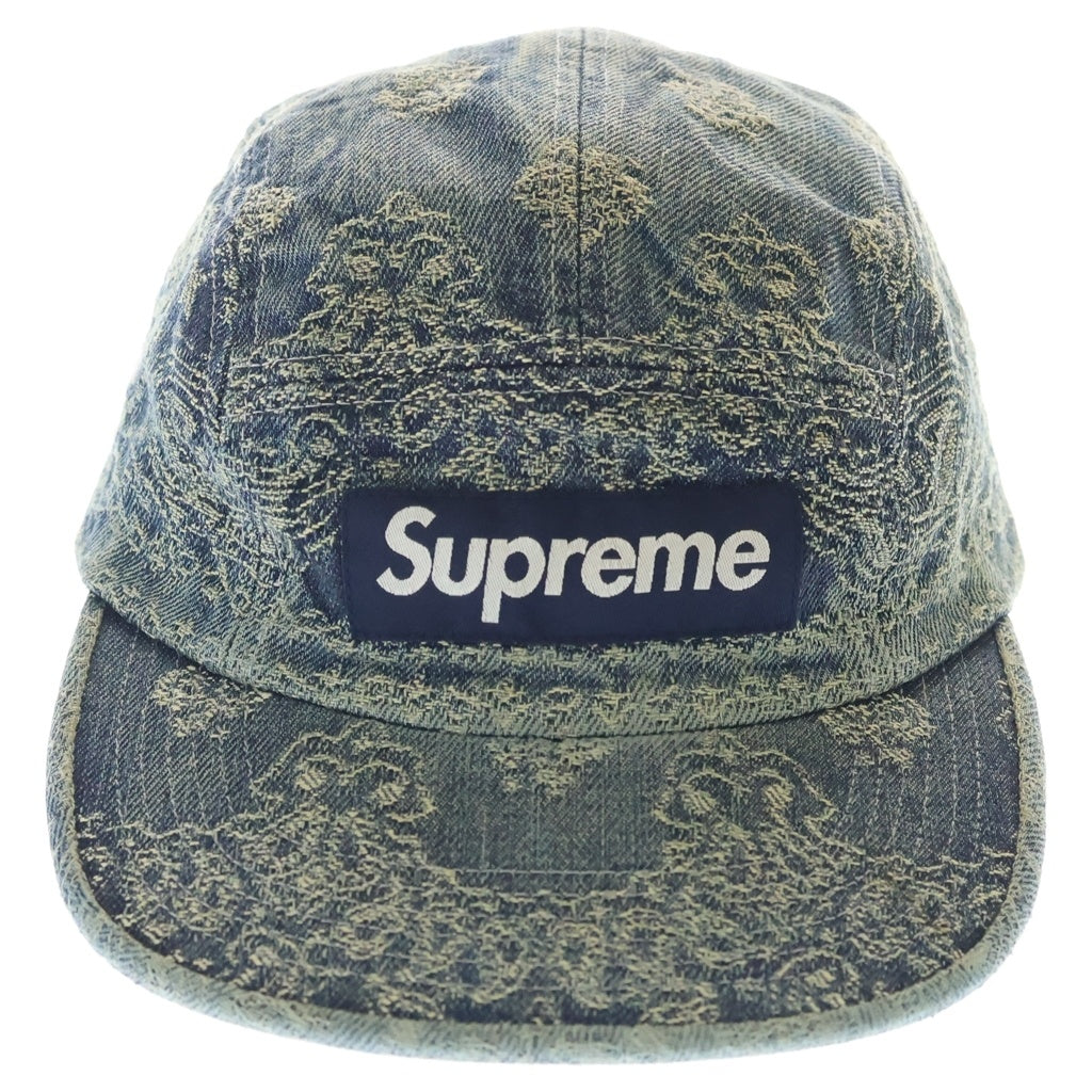SUPREME(シュプリーム) 25SS Bandana Jacquard Denim Camp Cap バンダナ柄 ジャガードロゴ デニムキャンプキャップ 帽子 インディゴ