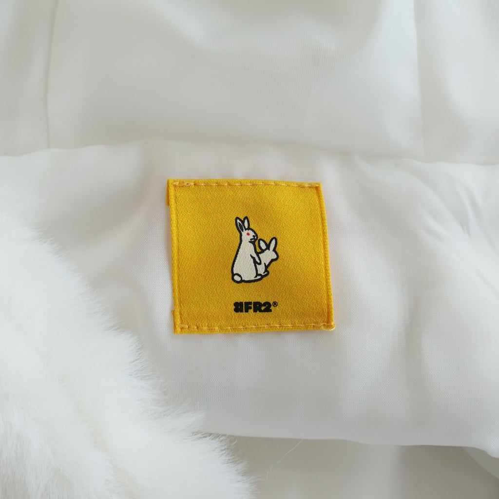 FR2(エフアールツー) 23AW ECO RABBIT FUR BLOUSON 干支 兎 フェイクファー フーデッドブルゾン ジャケット ホワイト