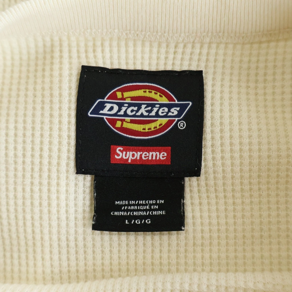 SUPREME(シュプリーム) x Dickies Thermal ディッキーズ プリントロゴ サーマル 長袖Tシャツ カットソー ベージュ