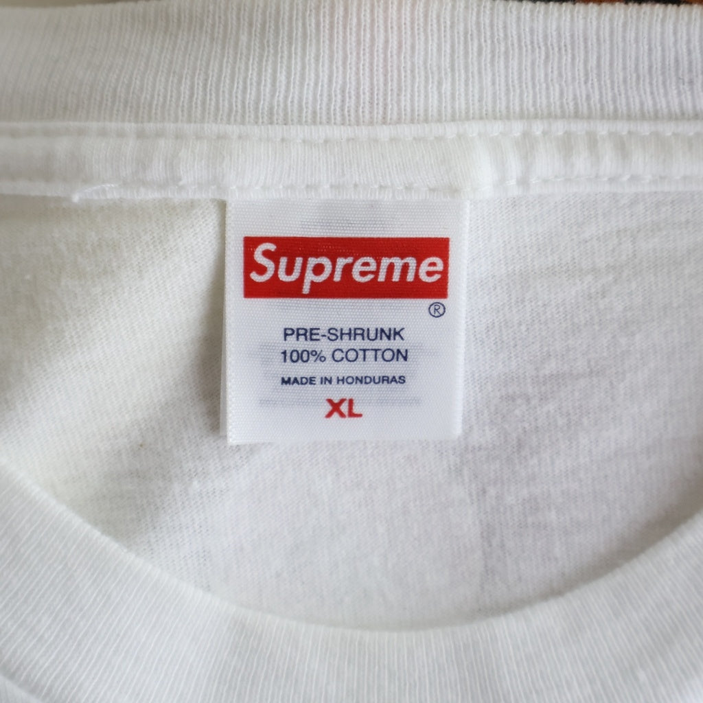 SUPREME(シュプリーム) 25SS ×SpongeBob Castelli Racing L/S Tee スポンジボブ カステリ レーシング プリントロゴ 長袖Tシャツ カットソー ホワイト