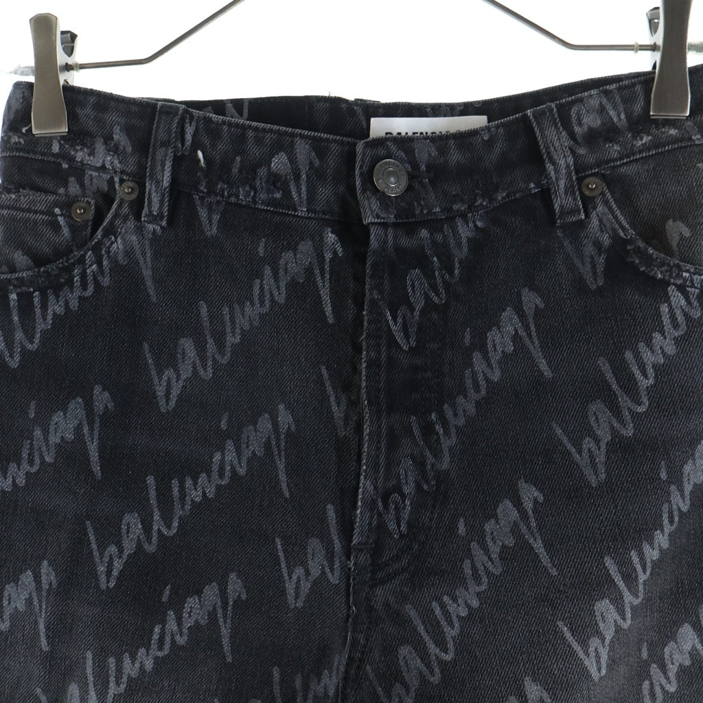 BALENCIAGA(バレンシアガ) ダメージ加工デニムパンツ ブラック 600235 TMW21