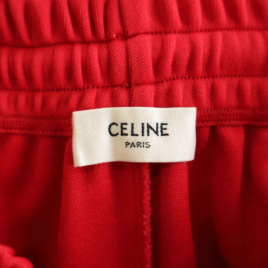 CELINE(セリーヌ) 22SS プリントロゴ トラックパンツ ジャージーパンツ レッド 2Z135121O