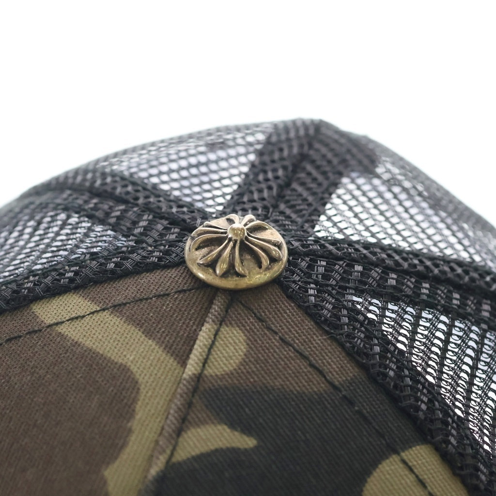 CHROME HEARTS(クロムハーツ) TRUCKER CAP トラッカーキャップ CHパッチ/クロスボール付 カモ柄 メッシュキャップ 帽子 マルチカラー