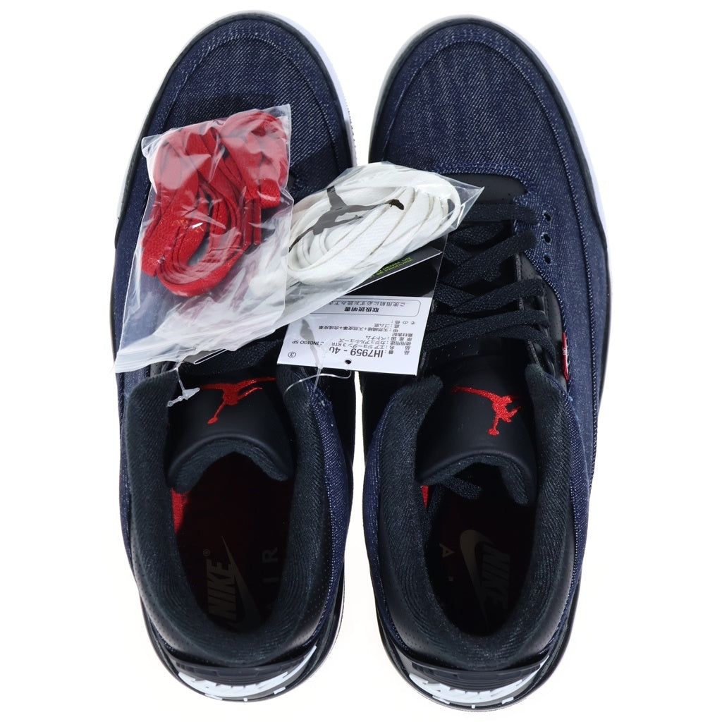 NIKE(ナイキ) ×Levi's AIR JORDAN 3 RETRO SP IH7959-400 リーバイス エアジョーダン3 ミッドカットスニーカー インディゴ US12/30cm