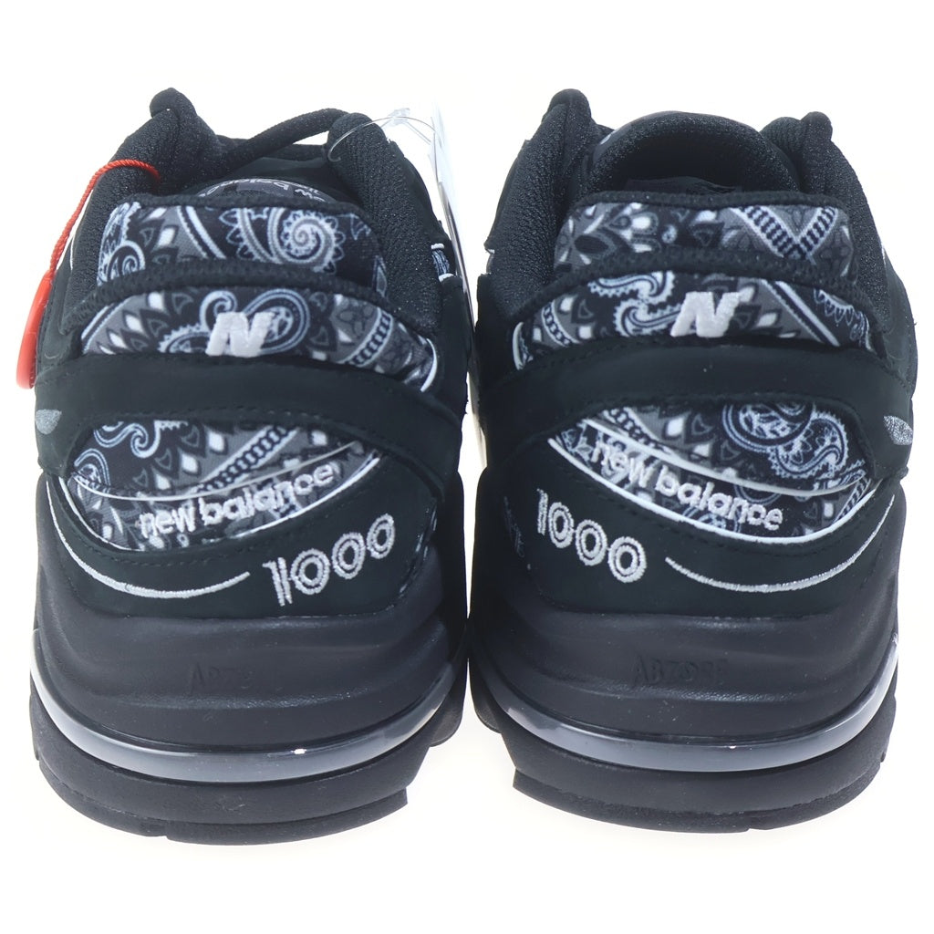 New Balance(ニューバランス) ×ATMOS 1000 M1000AP アトモス バンダナ柄 ローカットスニーカー ブラック/ホワイト US12/30cm