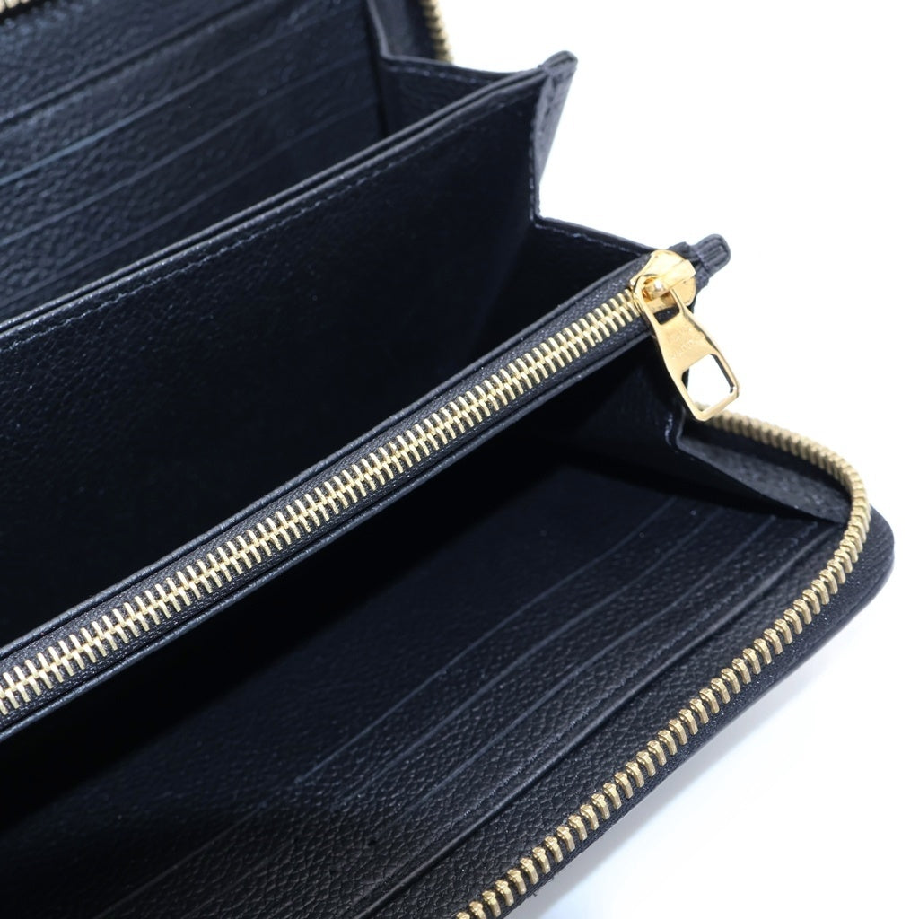 LOUIS VUITTON(ルイヴィトン) モノグラムアンプラント ノワール ジッピーウォレット 長財布 ブラック M61864 レディース
