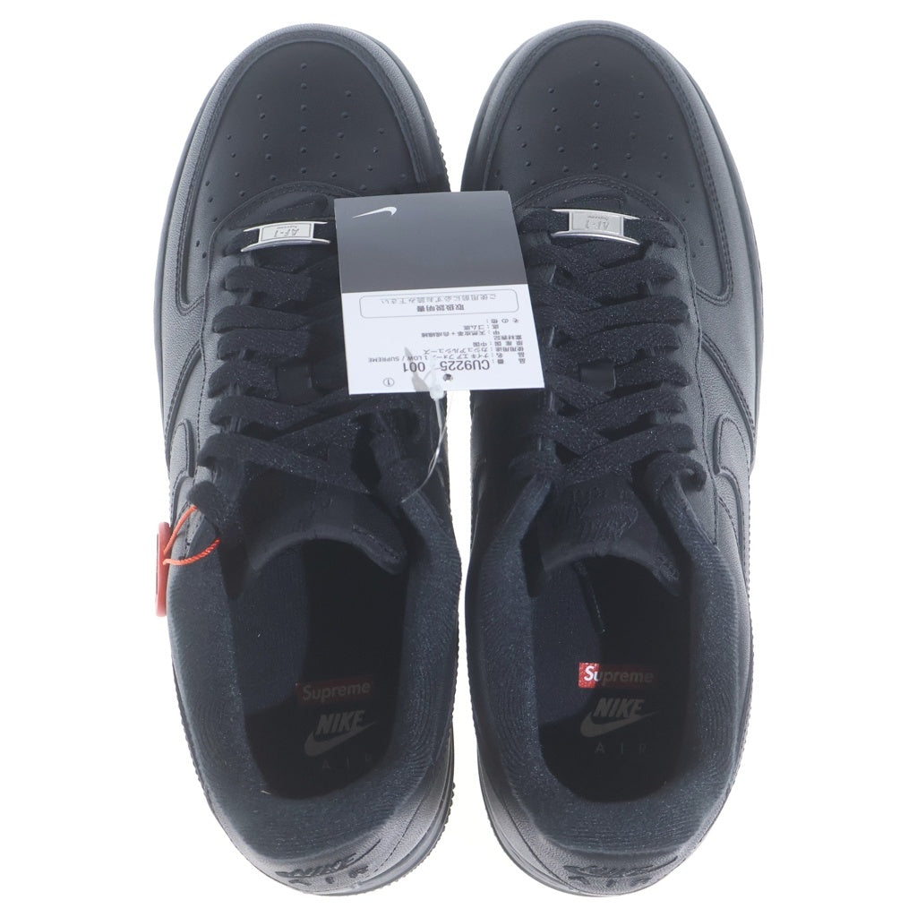 SUPREME(シュプリーム) ×NIKE AIR FORCE1 CU9225-001 ナイキ エアフォース1 レザーローカットスニーカー ブラック US10.5/28.5cm