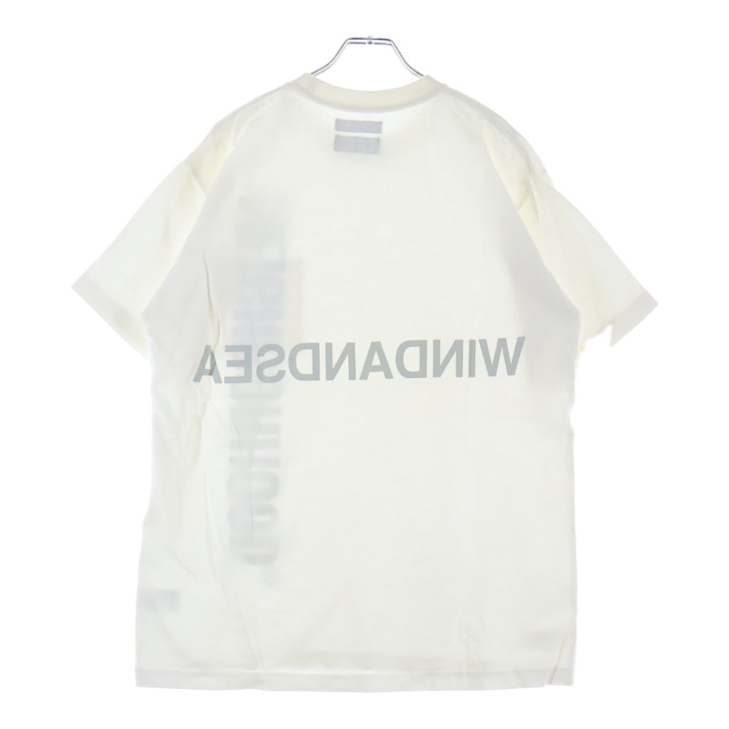 WIND AND SEA(ウィンダンシー) 22SS xNEIGHBORHOO ネイバーフッド プリントロゴ ポケット半袖Tシャツ カットソー ホワイト 221FRWSN-STMO04S
