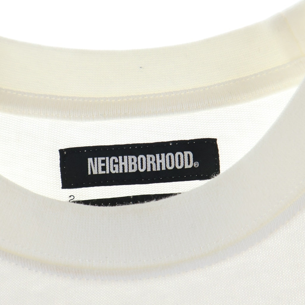 WIND AND SEA(ウィンダンシー) 22SS xNEIGHBORHOO ネイバーフッド プリントロゴ ポケット半袖Tシャツ カットソー ホワイト 221FRWSN-STMO04S