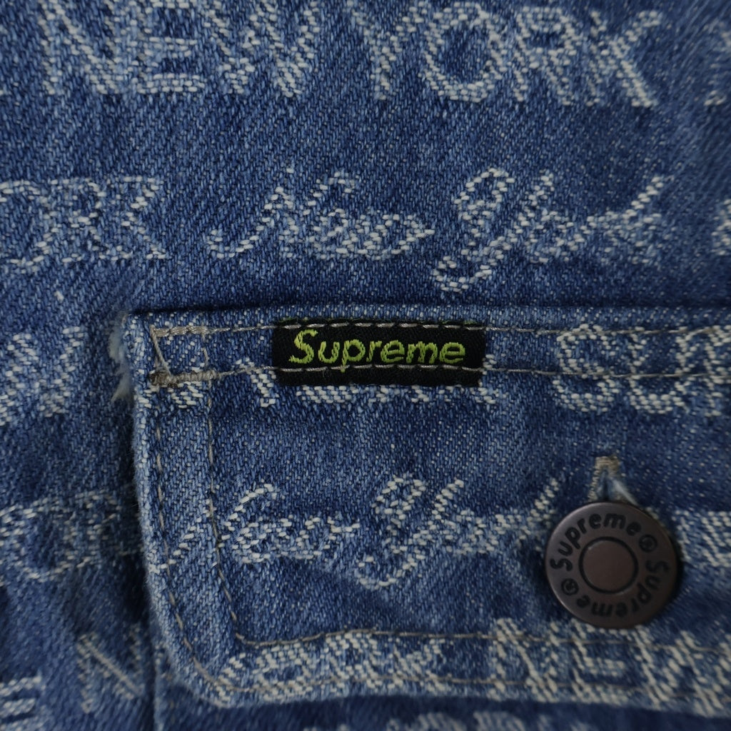 SUPREME(シュプリーム) 22AW Multi Type Jacquard Denim Shirt マルチタイプジャガードロゴ デニム長袖シャツ インディゴ