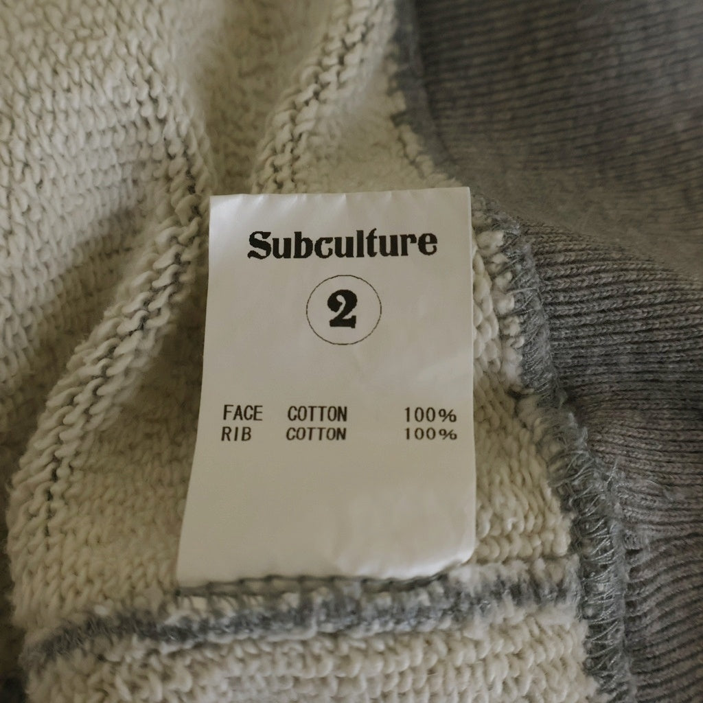 SUBCULTURE(サブカルチャー) 23AW EMBLEM EAGLE HOODIE エンブレム/イーグル プリントロゴ スウェットプルオーバーパーカー グレー SCHPA231
