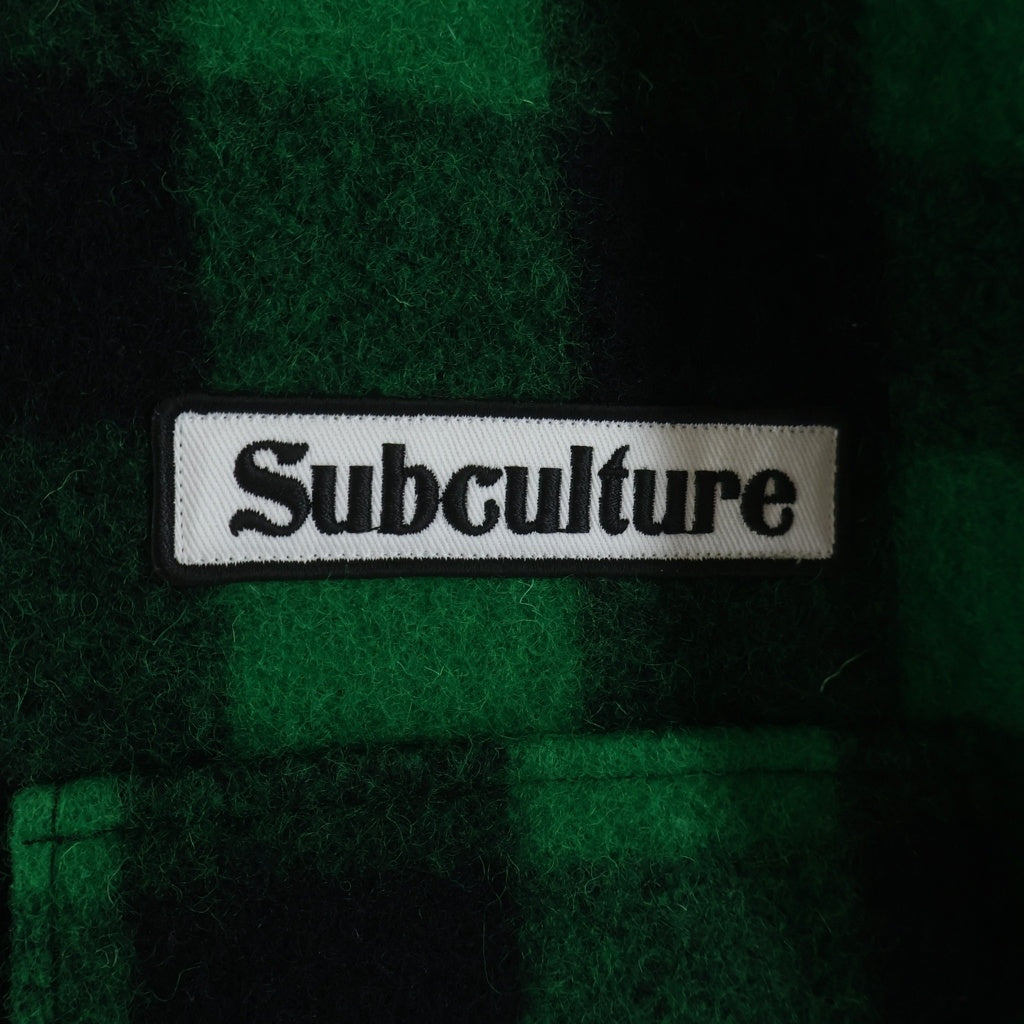 SUBCULTURE(サブカルチャー) 24AW BUFFALO CHECK JACKET バッファロー ウールチェックジャケット ブラック/グリーン SCJK-A2404