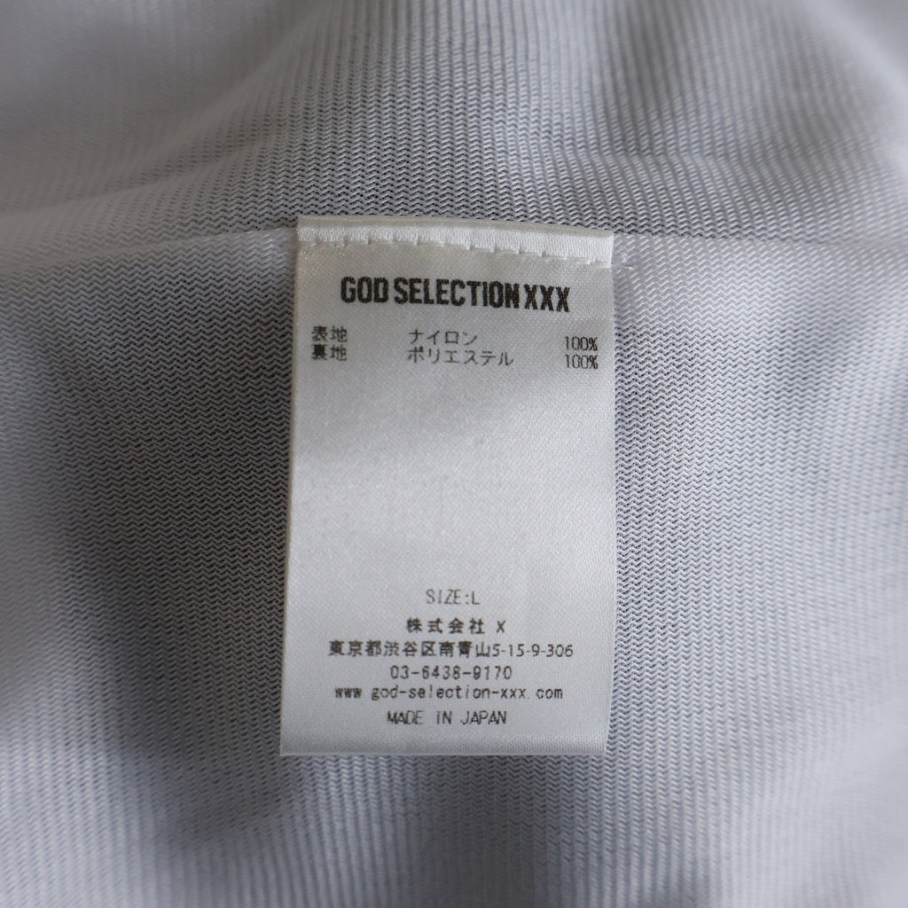 WIND AND SEA(ウィンダンシー) 23AW ×GOD SELECTION XXX COACH JACKET ゴッドセレクションXXX プリントロゴ ナイロンコーチジャケット ブラック