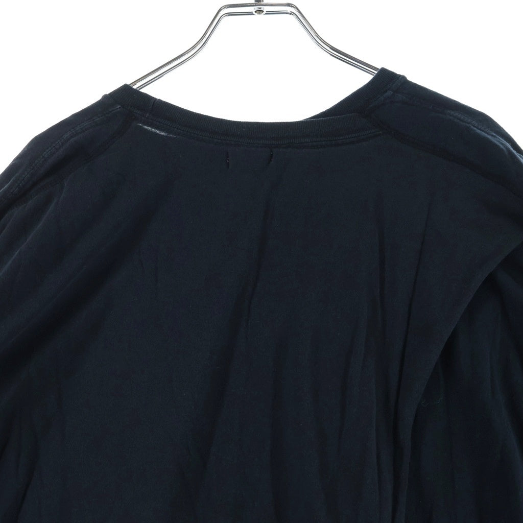 OLD PARK(オールドパーク) CROSS TEE ニルヴァーナ/ビートルズ ドッキング 半袖Tシャツ カットソー ブラック