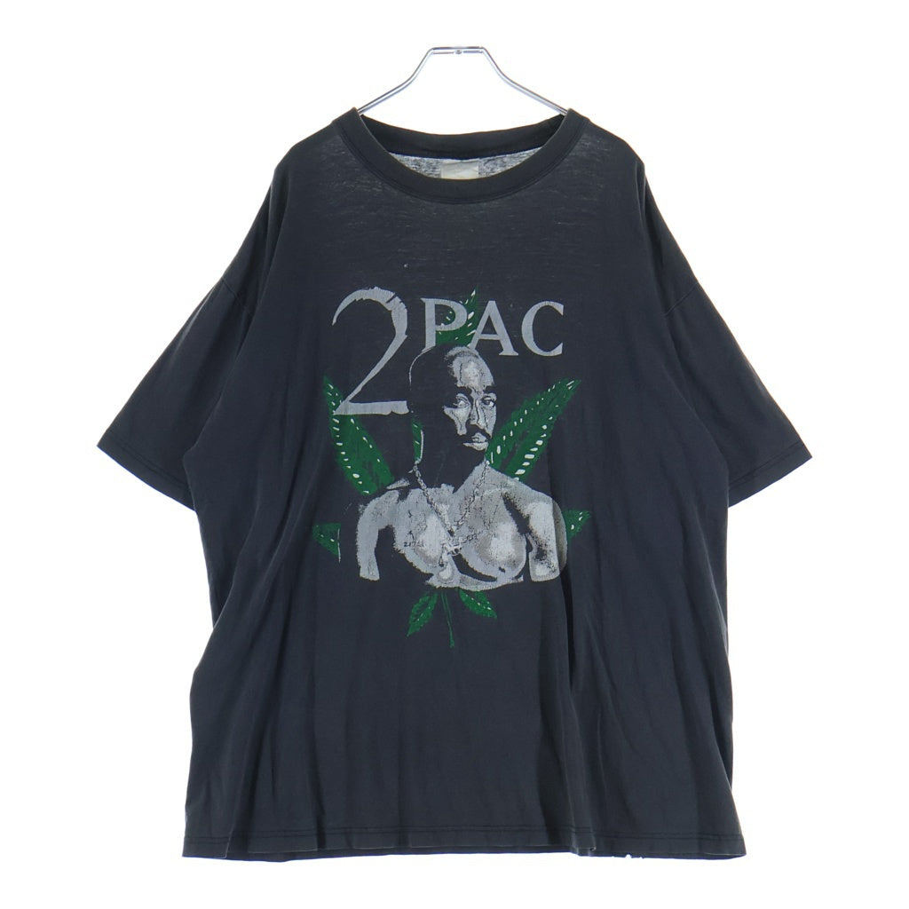 VINTAGE(ヴィンテージ) 90S 2PAC THUG LIFE EURO BOOTLEG ツーパック サグライフ ユーロ ブート 半袖Tシャツ カットソー ブラック