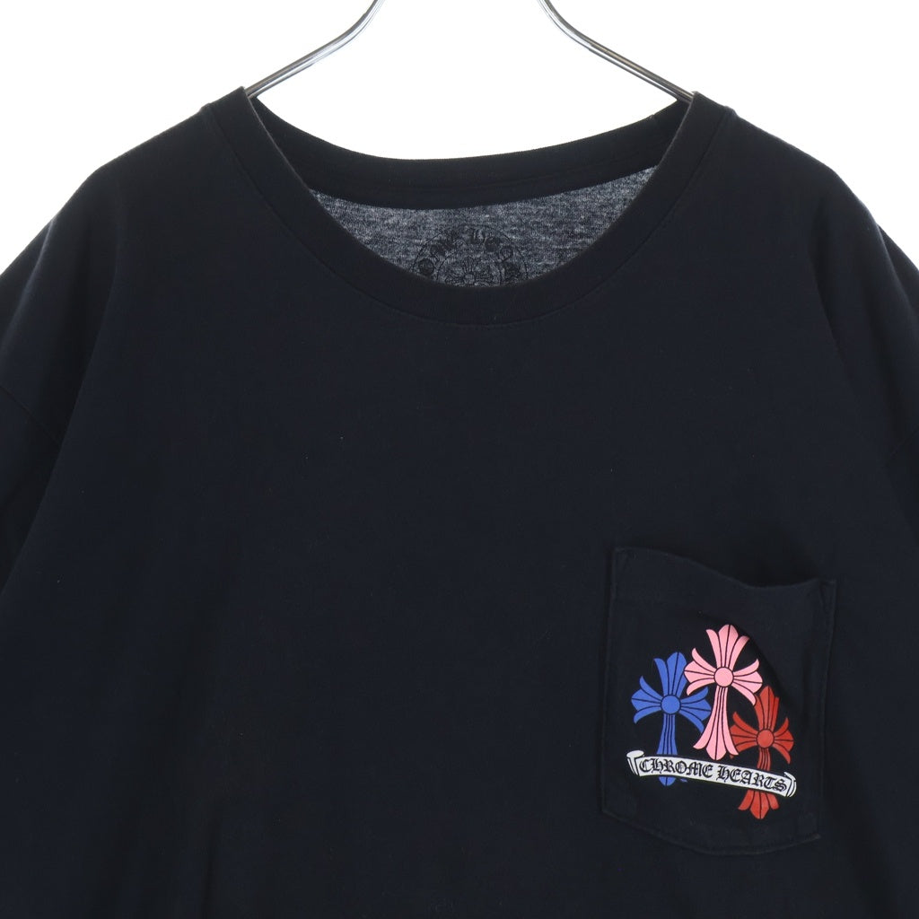 CHROME HEARTS(クロムハーツ) MLTCOL CEM CRS S/S TEE マルチセンタリークロス プリントロゴ 半袖Tシャツ ブラック