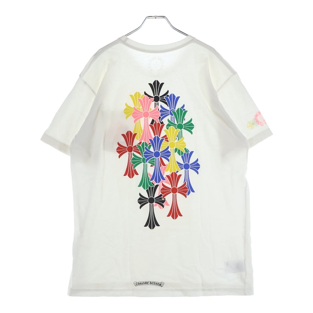 CHROME HEARTS(クロムハーツ) MLTCOL CEM CRS S/S TEE マルチセンタリークロス プリントロゴ 半袖Tシャツ ホワイト
